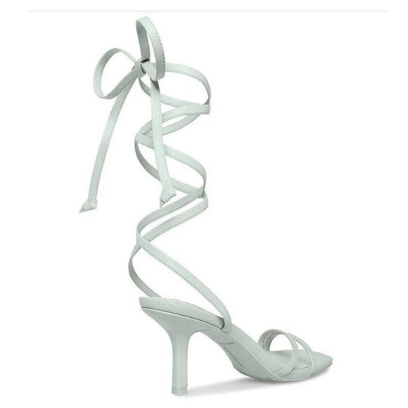 NEW Jalissa Leather Ankle Wrap Dress Heeled Sandals Sz. 8 - Picture 2 of 5